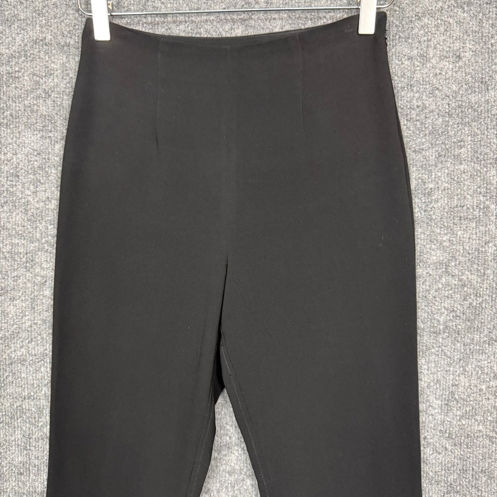 Cinq a Sept Pants Women 00 Black Mina Crop High Rise Flare Leg Split Ankle 5 à 7 - Picture 3 of 13